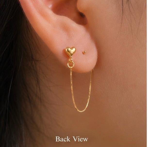 Heart Whisper Threader Earring
