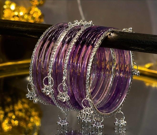 Violet Jelly Bangles